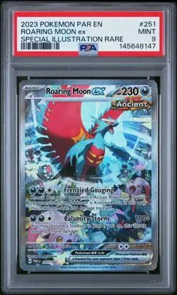 Roaring Moon EX 251/182 Special Illustration Rare Pokemon PSA 9 *147 - Image 1
