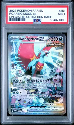 Roaring Moon EX 251/182 Special Illustration Rare Pokemon PSA 9 *309 - Image 1