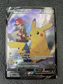 Pokemon Pikachu V TG16/TG30 Full Art Holo Ultra Rare Lost Origin Trainer Gallery - Image 1