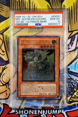 Yu-Gi-Oh! SUPER-ELECTROMAGNETIC VOLTECH DRAGON 1st Ed EOJ-EN031 PSA 10 Ultimate - Image 1