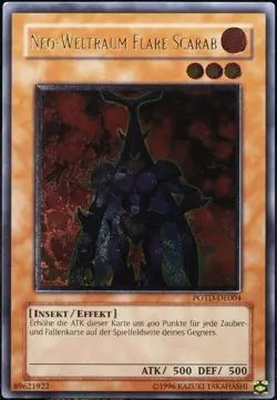 Yu-Gi-Oh! Neo-Weltraum Flare Scarab POTD-DE004 Ultimate Rare [EX] | DE 2006 - Image 1