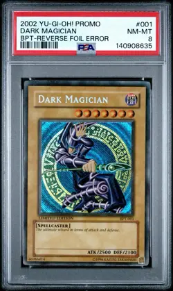 2002 Yu-Gi-Oh! Dark Magician BPT Limited Edition Secret Rare PSA 8 REVERSE FADE - Image 1