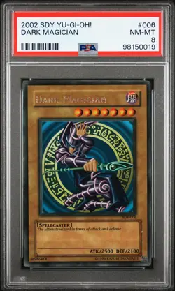 2002 YU-GI-OH! STARTER DECK: YUGI #006 DARK MAGICIAN PSA 8 - Image 1