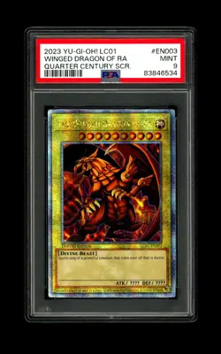 PSA 9 2023 Yugioh Wing Dragon of Ra Quarter Century 25th Anniversary Edition - Image 1