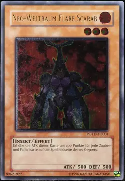 Yu-Gi-Oh! Neo-Weltraum Flare Scarab POTD-DE004 Ultimate Rare [GD-EX] | DE 2006 - Image 1