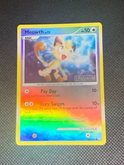 Meowth 106/146 Reverse Holo - Platinum Burger King Promo Pokemon Card - MP - Image 1