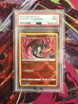 2022 POKEMON GO #011 RADIANT CHARIZARD PSA 9 - Image 1