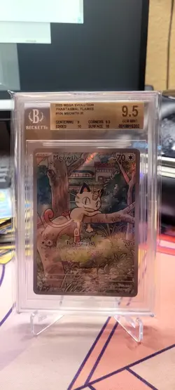 Pokemon TCG PHANTASMAL FLAMES #106/094 MEOWTH ILLUSTRATION RARE BGS 9.5 - Image 1