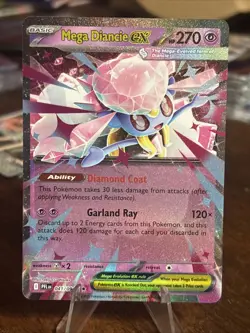 Pokemon TCG Mega Diancie Ex 041/094 Phantasmal Flames Double Rare Holo - Image 1
