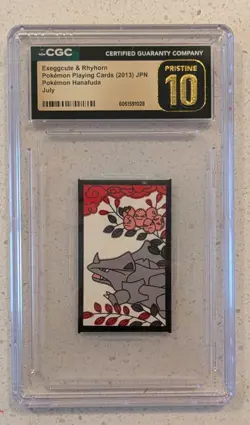 2013 Pokemon Hanafuda Kanto JULY EXEGGCUTE/RHYHORN - Pristine CGC 10 - Image 1