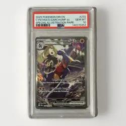 Pokemon 2025 Cynthia's Garchomp ex 232/182 SIR Destined Rivals GEM MINT PSA 10 - Image 1
