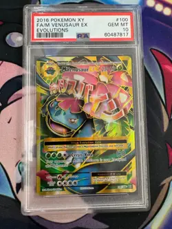 M VENUSAUR EX 2016 POKEMON XY EVOLUTIONS RARE 100/108 PSA 10 Q3420 - Image 1