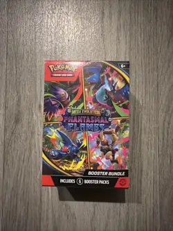 Pokemon TCG Mega Evolution Phantasmal Flames Booster Bundles New Sealed 6 Packs - Image 1