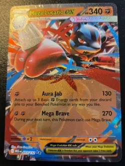 Mega Lucario EX 077/132 Double Rare Mega Evolution Pokemon TCG - Image 1