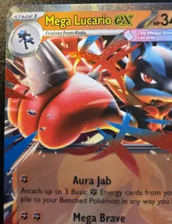 Mega Lucario EX 077/132 Double Rare Mega Evolution Pokemon TCG - Image 2