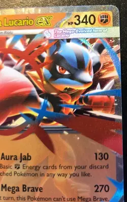 Mega Lucario EX 077/132 Double Rare Mega Evolution Pokemon TCG - Image 3