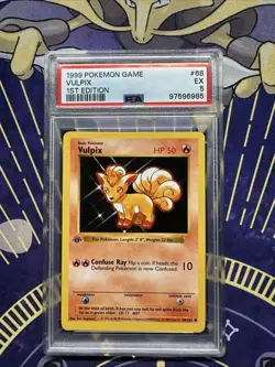 1999 Pokemon 1st Edition Shadowless Vulpix #68 PSA 5 - Image 1