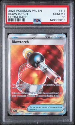 PSA 10 BLOWTORCH #117 ULTRA RARE FULL ART 2025 POKEMON PFL EN PHANTASMAL FLAMES - Image 1