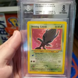 2002 Pokemon Neo Destiny Shining Celebi Holo #106/105 BGS 8 - Image 1