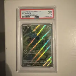 Pokemon Bulbasaur Illustration Rare Holo 166/165 SV151 70 HP PSA 9 - Image 1