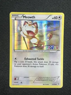 2016 XY - Generations - Toys R Us Promo Meowth Basic/Common #53 DMG - Image 1