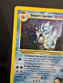 Pokemon TCG: Giovanni's Gyarados (Unlimited) Holo Rare 5/132 Gym Challenge - Image 2