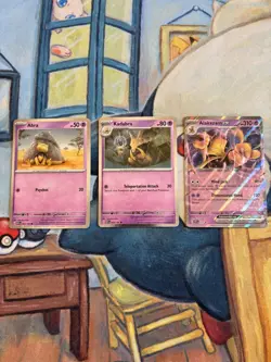 Pokemon 151 Abra 063 Kadabra 064/165 Alakazam ex SVP 050 Cosmos Holo Promos MINT - Image 1