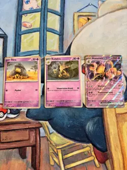 Pokemon 151 Abra 063 Kadabra 064/165 Alakazam ex SVP 050 Cosmos Holo Promos MINT - Image 3