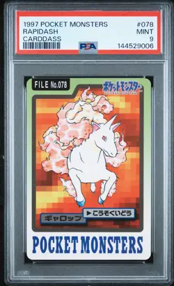 PSA 9 2026 CERT RAPIDASH 1997 POCKET MONSTERS CARDDASS #078 - Image 1