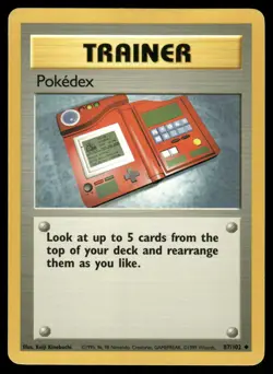Pokedex 87/102 Uncommon Base Set Unlimited Pokemon Lightly Played - Image 1