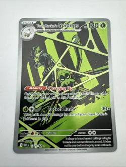 Pokemon TCG Team Rockets Spidops 187/182 Destined Rivals Ultra Rare Full Art - Image 1