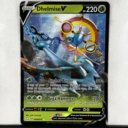 Pokemon TCG Dhelmise VMAX Shining Fates Holo Ultra Rare 009/072 - Image 1