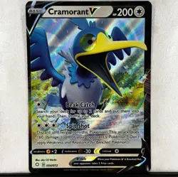 Pokemon TCG Cramorant VMAX Shining Fates Holo Ultra Rare 054/072 - Image 1