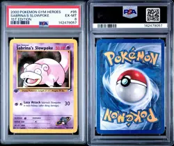 Pokemon TCG 2000 1st Edition Gym Heroes Sabrina's Slowpoke Card 95/132 PSA 6 - Image 3