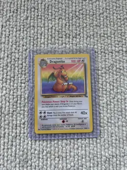 Pokemon TCG Dragonite 19/62 Fossil Rare Non-Holo Card WOTC - Image 1