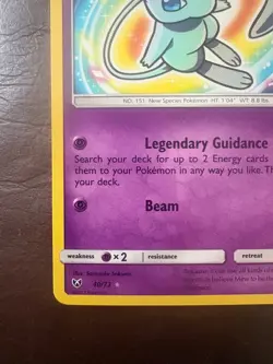 2017 Pokemon SHINING MEW Legends HOLO RARE Sun & Moon SHINY Set Card 40/73 NM - Image 5