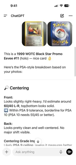 Wizards of the Coast Eevee Black Star Promo Holo 1999 Pokemon Card 11/53 - Image 3