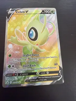 Pokemon TCG Celebi v Full Art Holo Rare Card 160/198 Chilling Reign - Image 1