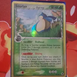 Pokemon TCG Snorlax Delta Species Dragon Frontiers Holo Rare Card 10/101 - Image 1