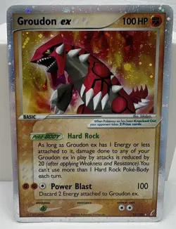 Pokemon Groudon TCG Holo Card Crystal Guardians 93/100 EX Rare - Image 1