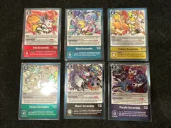 Digimon TCG Special Limited Set Card Yellow Scramble Purple Black Blue Red Green - Image 1
