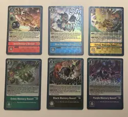 Digimon Card Game Memory Boost Promo Set Of 6 NM/M CCG - Image 1