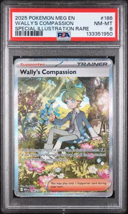 2025 Pokemon Mega Evolution Wally's Compassion SIR PSA 8 #186 - Image 1