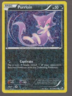 Purrloin RC13/RC25 Legendary Treasures Radiant Collection Pokemon Card MP 2013 - Image 1