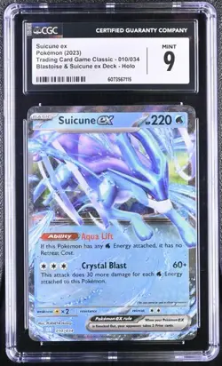 SUICUNE EX 010/034 CLASSIC COLLECTION POKEMON CGC 9 - Image 1