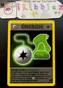 FRENCH Potion Energy 82/82 LP 1st Edition Vintage Team Rocket Pokemon Card! - Image 1