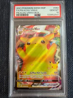 Pokemon Pikachu VMAX SWSH062 PSA 10 GEM MINT 2021 Celebrations Promo Black Star - Image 1