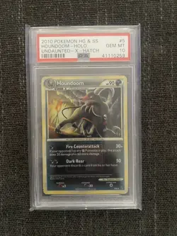 Pokemon - TCG - HG & SS - Undaunted - Houndoom - Holo - #5 - PSA Gem MINT 10 - Image 1