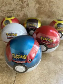 1 Costco Pokemon TCG Pokeball Tin with 3 Booster Packs- Random Ball - Image 2