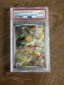 PSA 10 GEM MINT Eevee #173 Pokemon TCG Svp En-Sv Black Star Promo - Image 1
